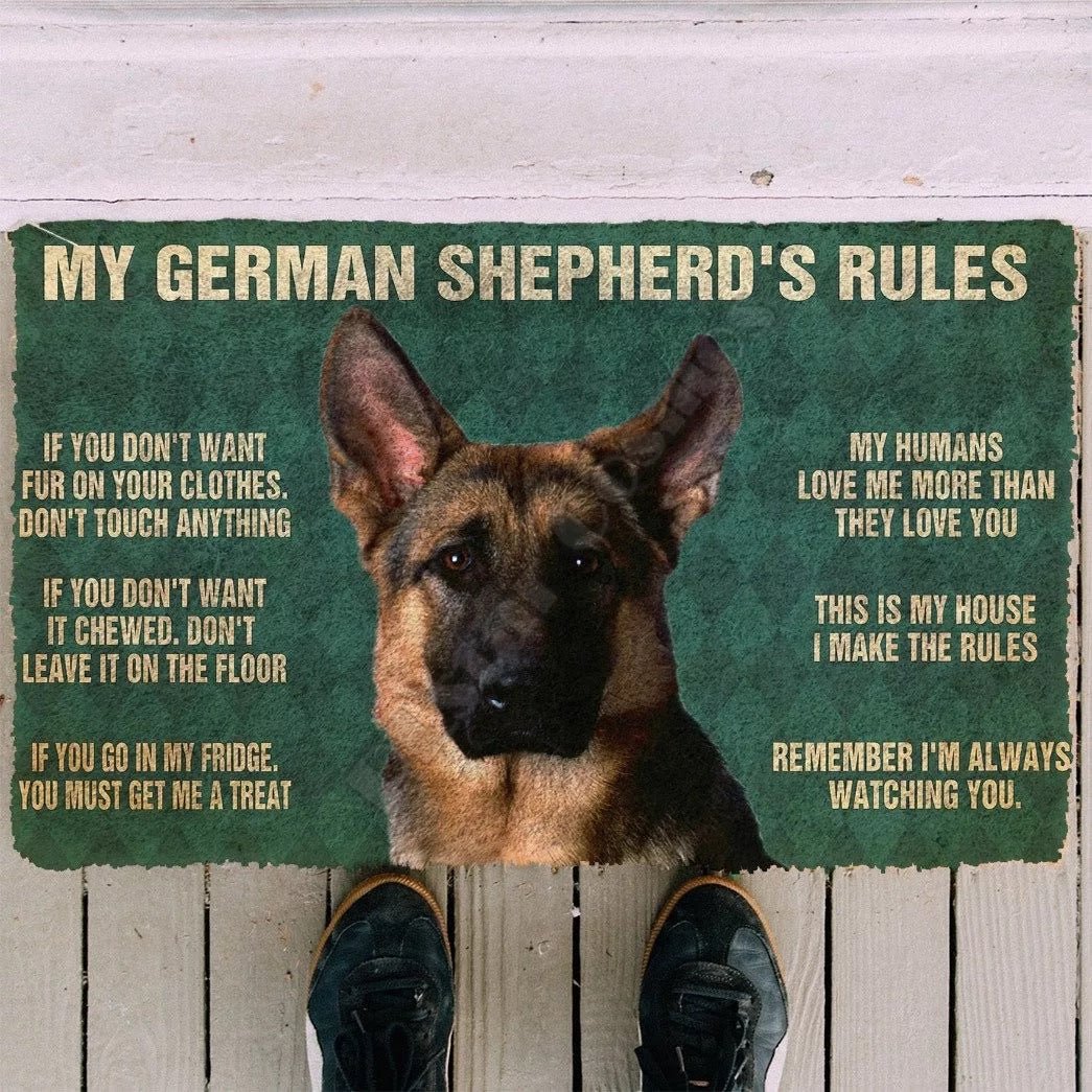 German shepherd funny doormat