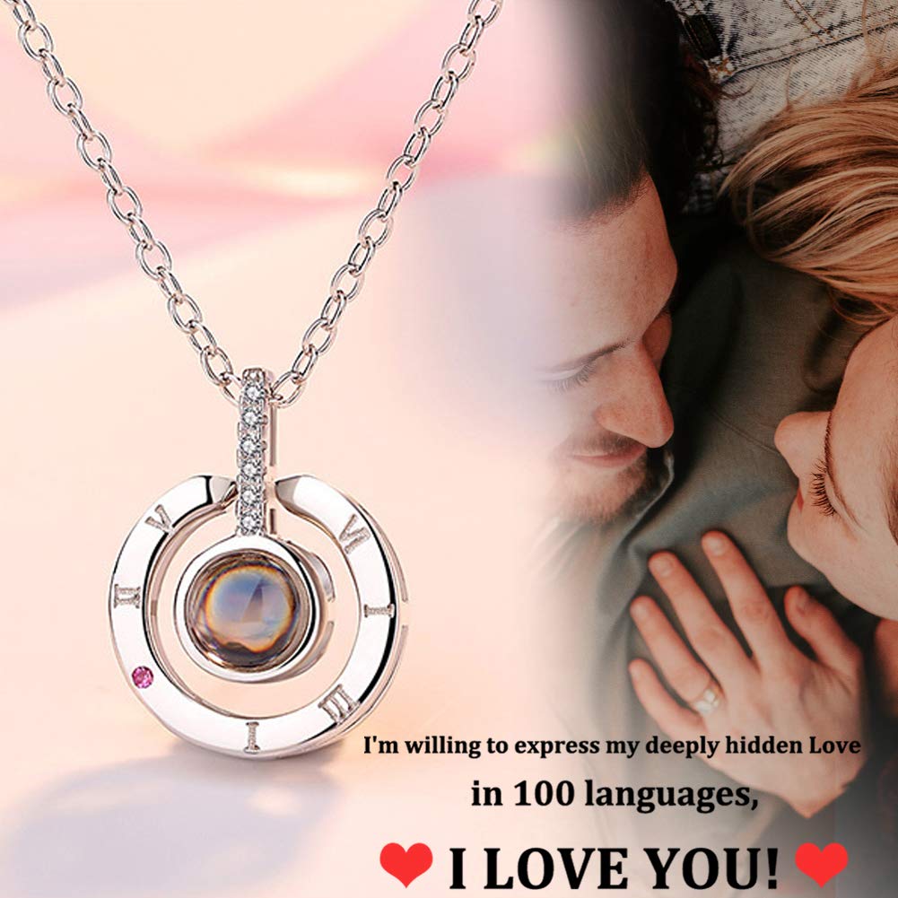 "I Love You" Projection Necklace in 100 Languages