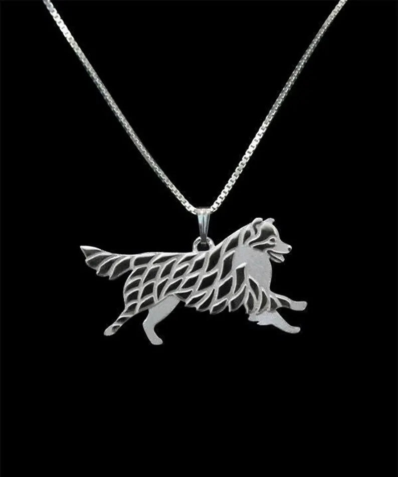 New Cute Border Collie Pendant & Chain!
