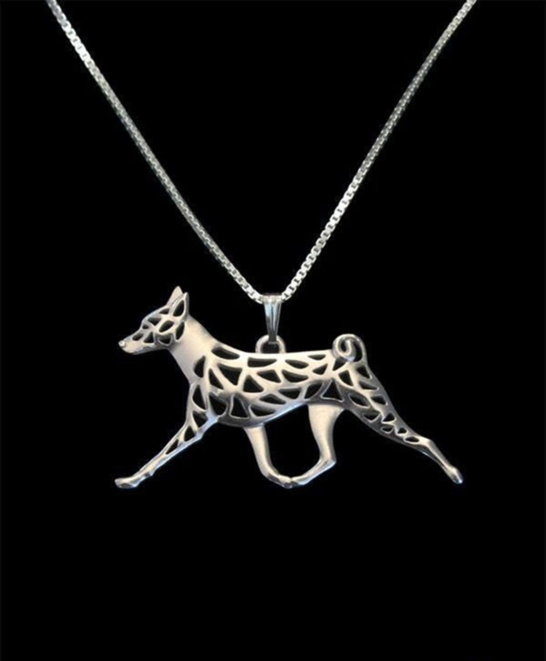 New Cute Basenji Pendant & Chain !