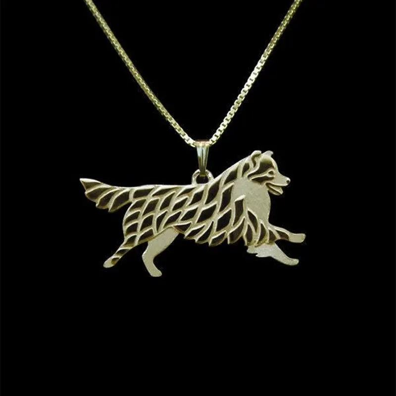 New Cute Border Collie Pendant & Chain!
