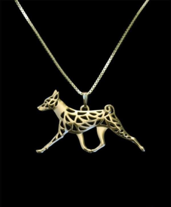New Cute Basenji Pendant & Chain !
