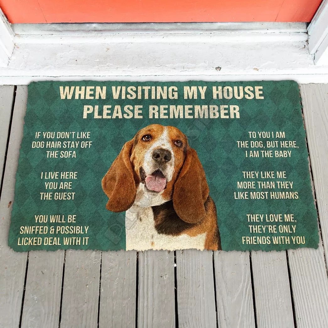 Basset hound funny doormat