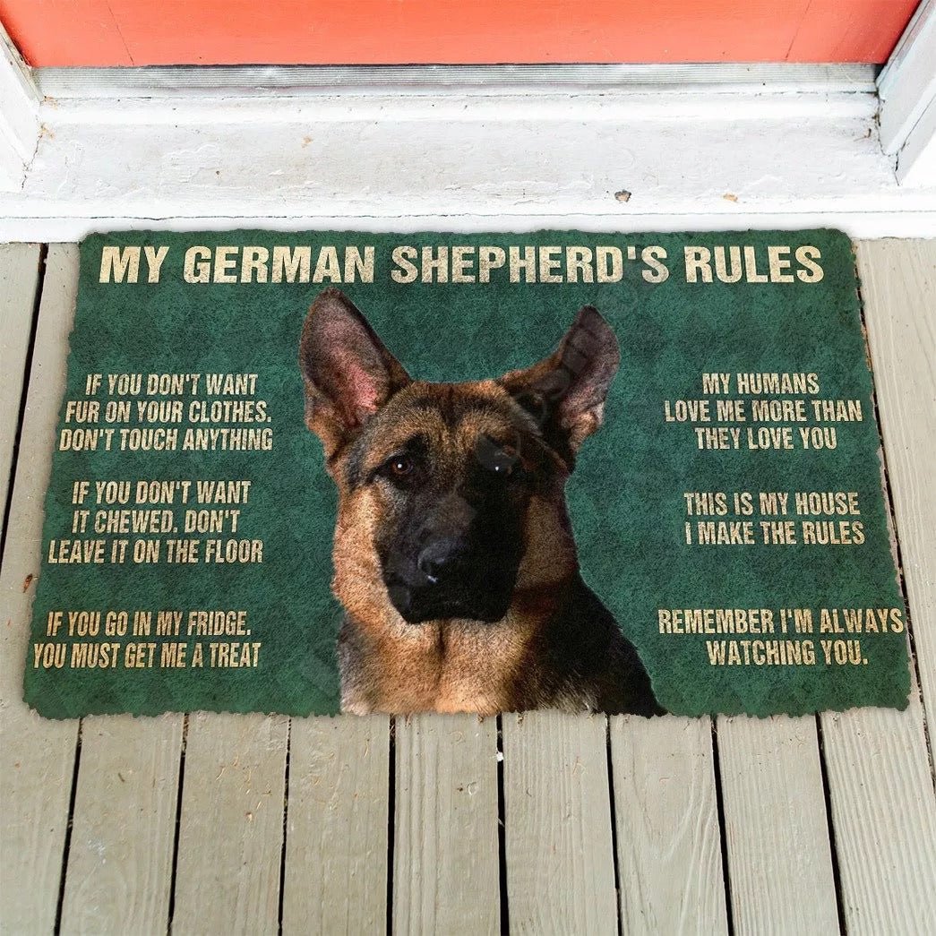 German shepherd funny doormat