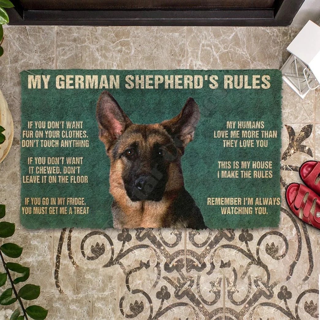 German shepherd funny doormat