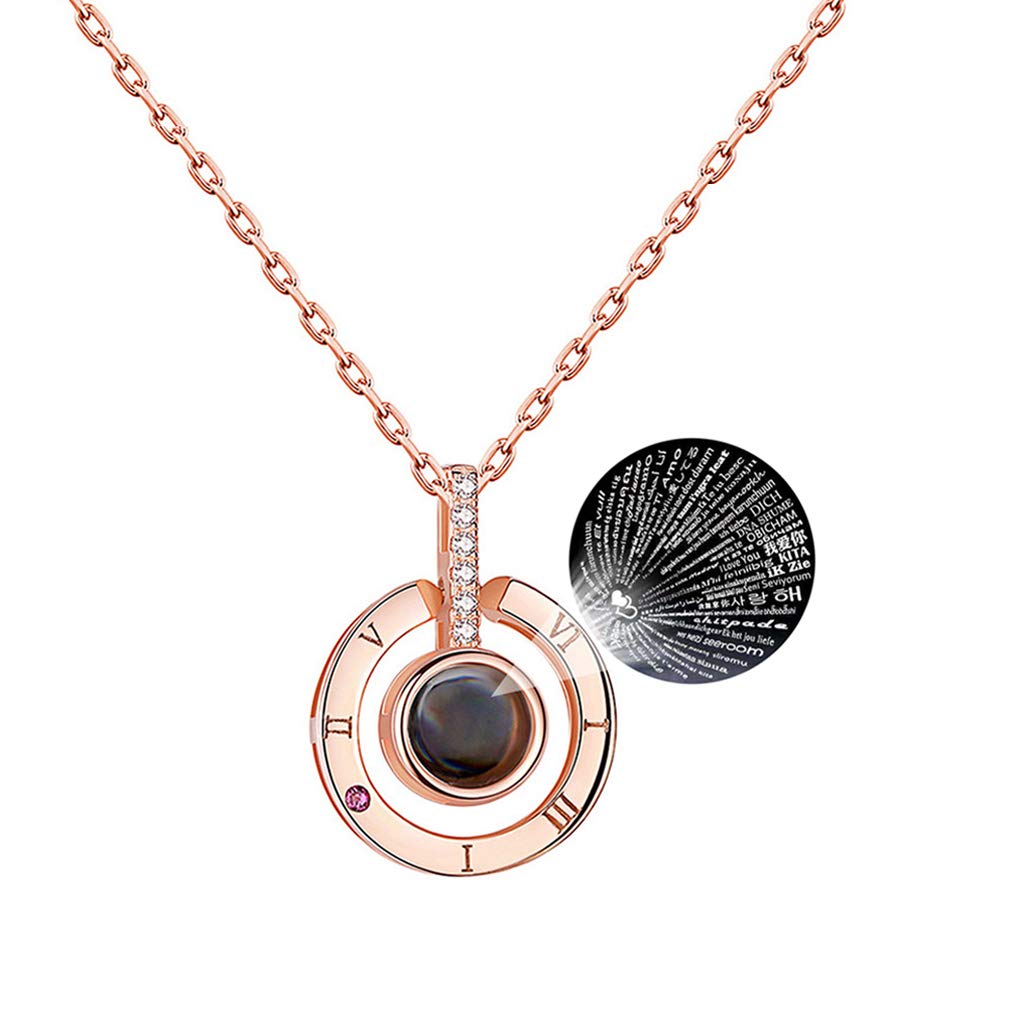 "I Love You" Projection Necklace in 100 Languages