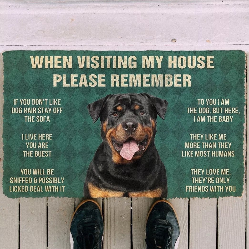 Rottweiler funny doormat